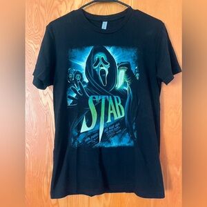 Next Level Apparel Black Tee with Blue Graphic